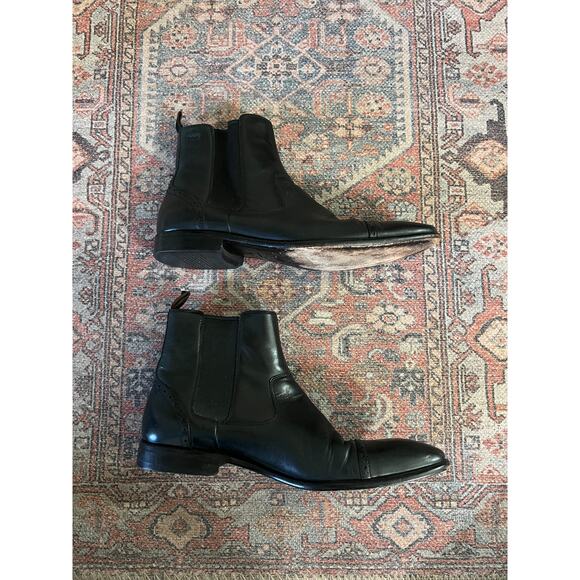 Hugo Boss Men's Size 10 Fashion Boots Metran Leather Shoes 50246656 - Picture 1 of 9